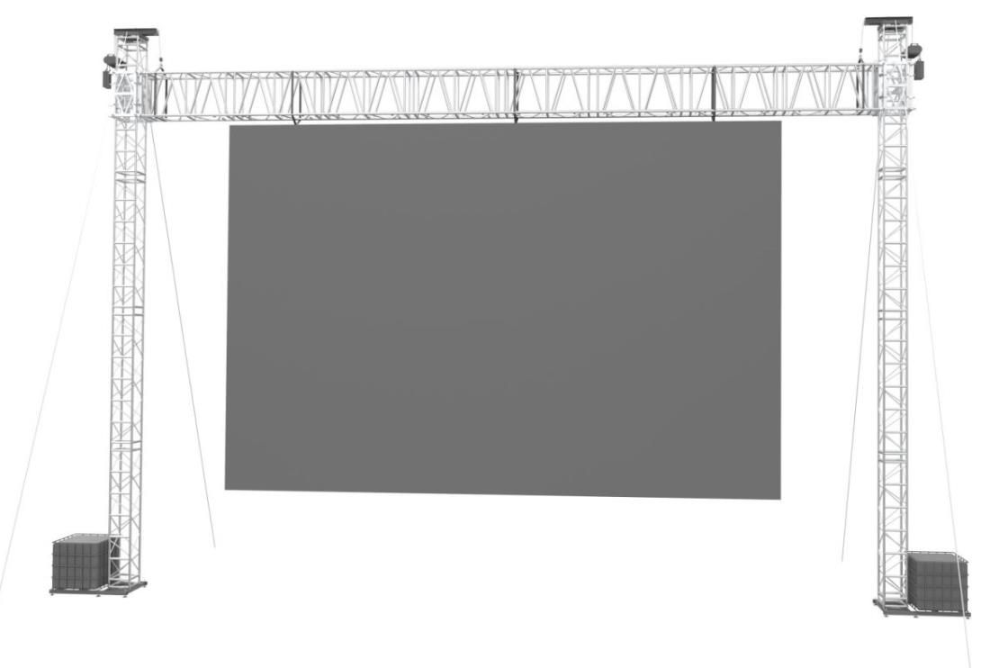 Sistema universal de truss de publicidad exterior PG03 para exposiciones