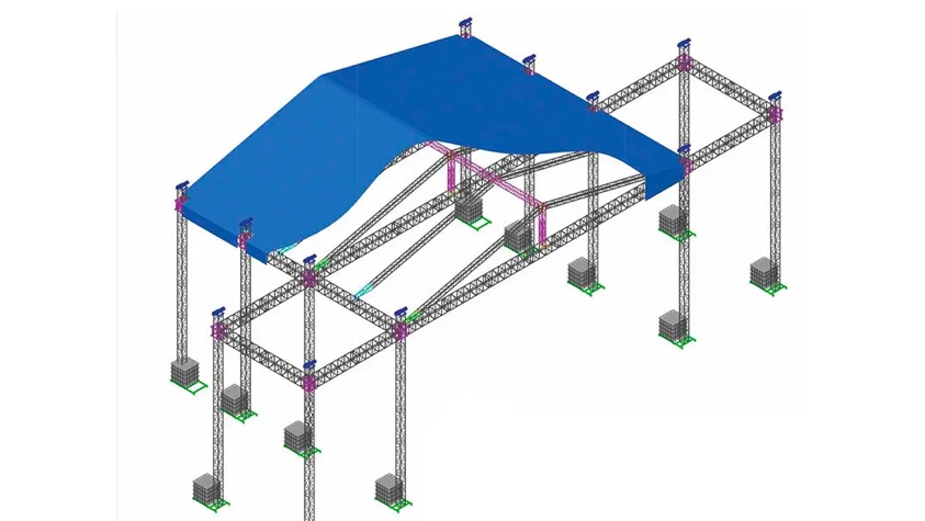 Truss cuadrado con espiga F54 de 520 mm