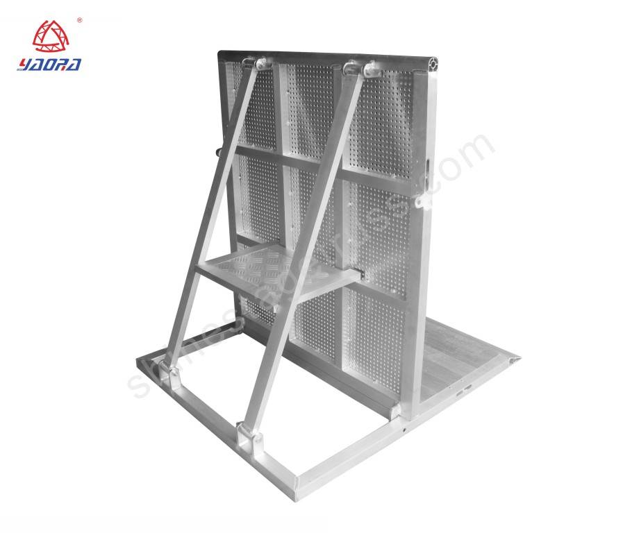 Barrera de escenario plegable de aluminio para concierto (soporte 1*1,2*1,2 m)