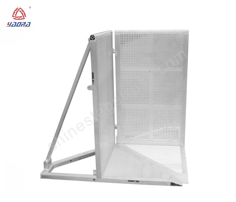 Barreras de escenario de ángulo de esquina 90 para Evnets (plata / negro)