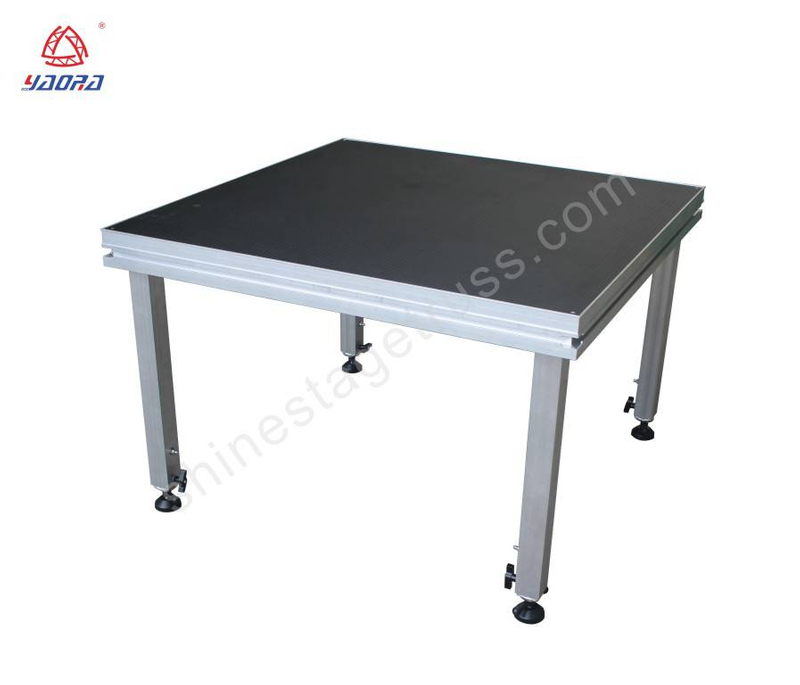 Platina rápida de aluminio ajustable de 1,2 m cuadrada