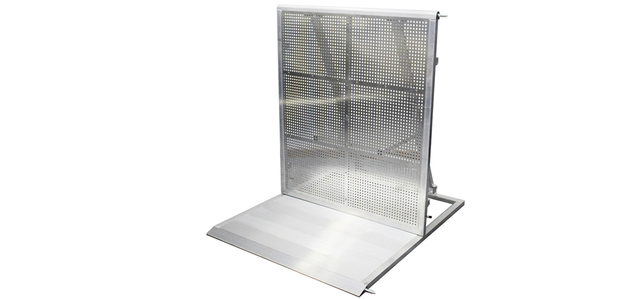 YB6 Barrera de choque de barricada plegable de aluminio de seguridad plegable (soporte 1*1,2*1,2 m)