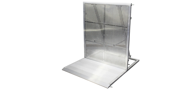 YB6 Barrera de choque de barricada plegable de aluminio de seguridad plegable (soporte 1*1,2*1,2 m)