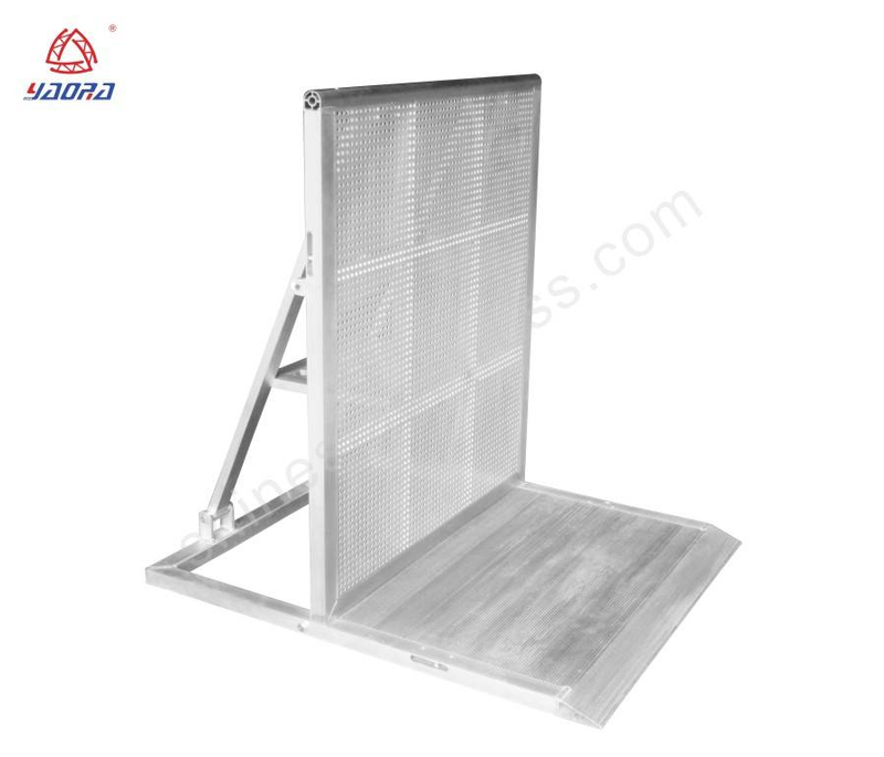 Barrera de escenario plegable de aluminio para concierto (soporte 1*1,2*1,2 m)