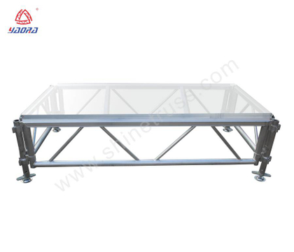 Etapa de ensamblaje de vidrio acrílico/contrachapado ajustable