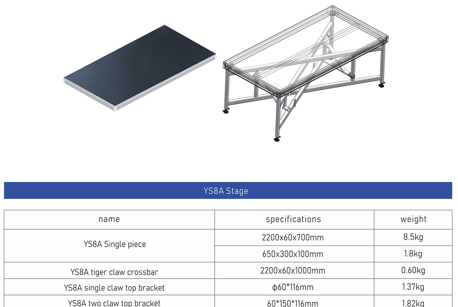 escenario de aluminio