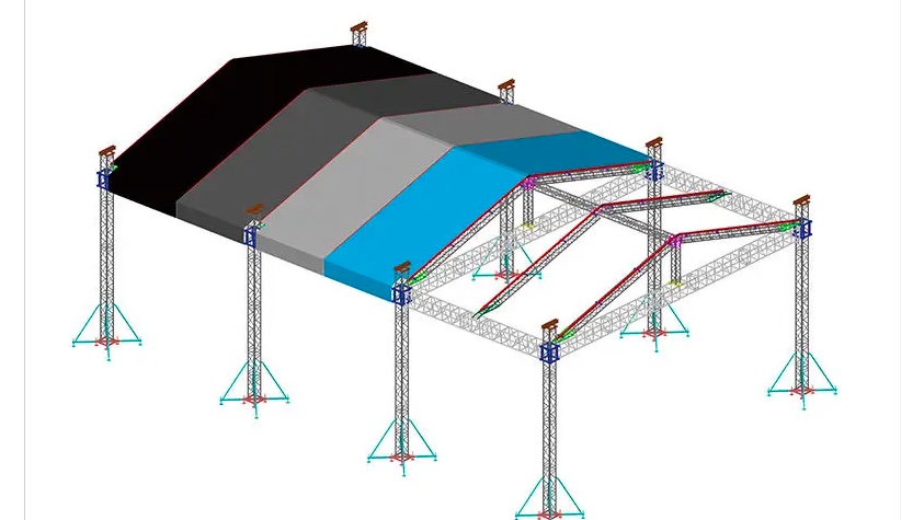 Truss cuadrado con espiga F54 de 520 mm