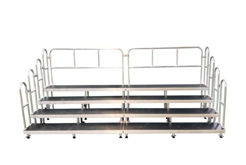 Escenario de gradas de coro móviles para asientos elevados con ruedas