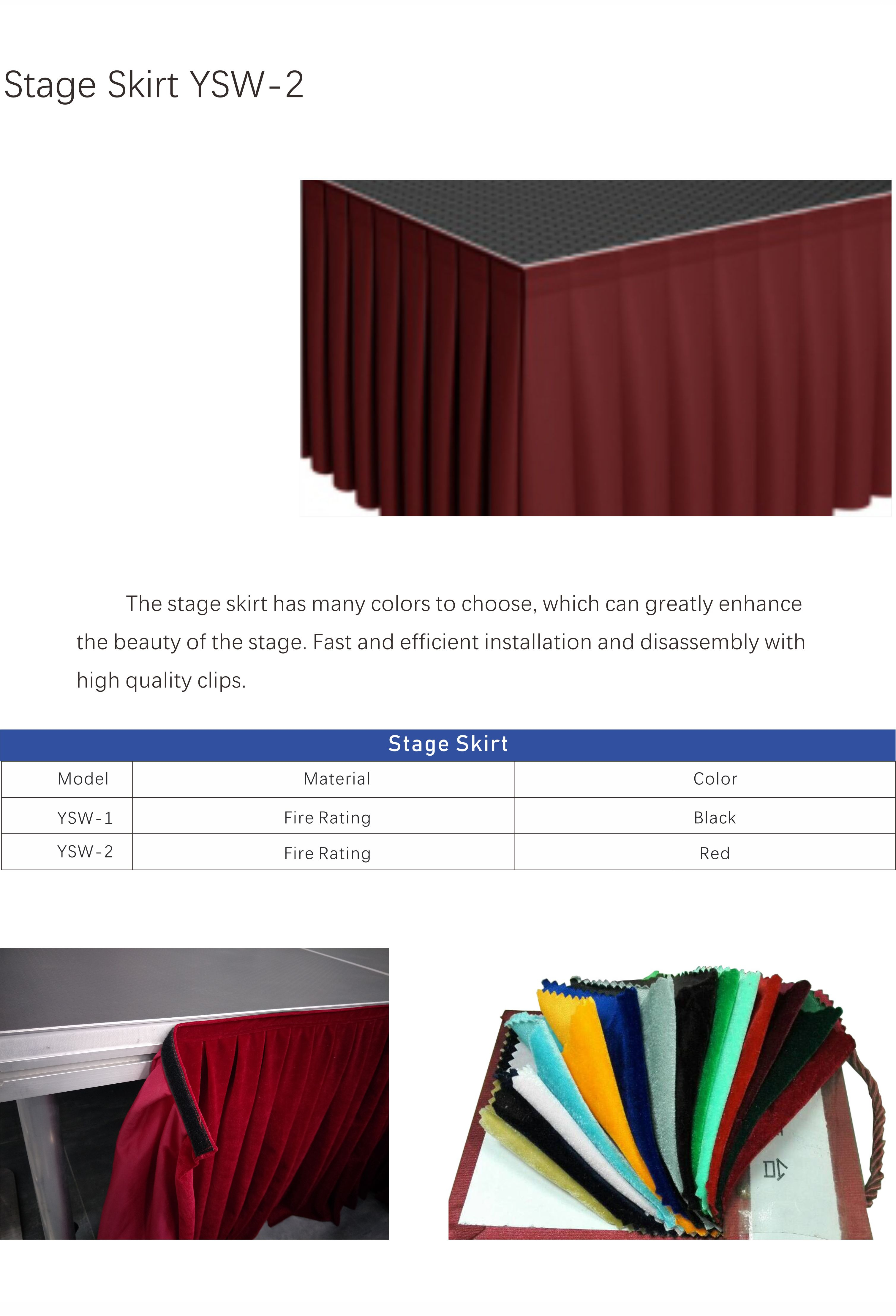 Falda de escenario YSW-2